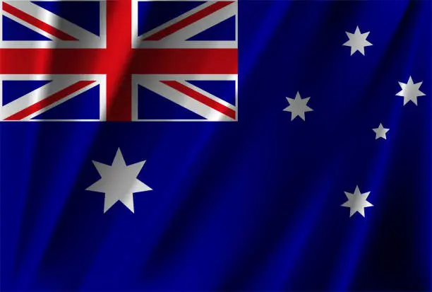 Vector illustration of australian flag