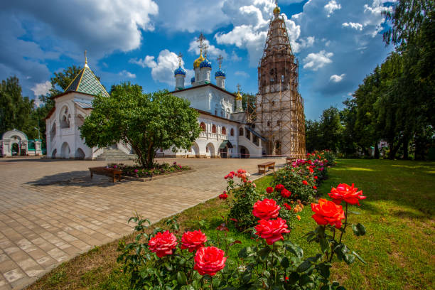 istock White church (typical in summer time)   and garden 1455816146