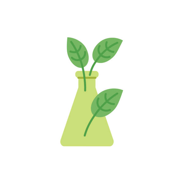 Scientific Research  Agriculture Icon In Flat Colors On A Transparent Background vector art illustration