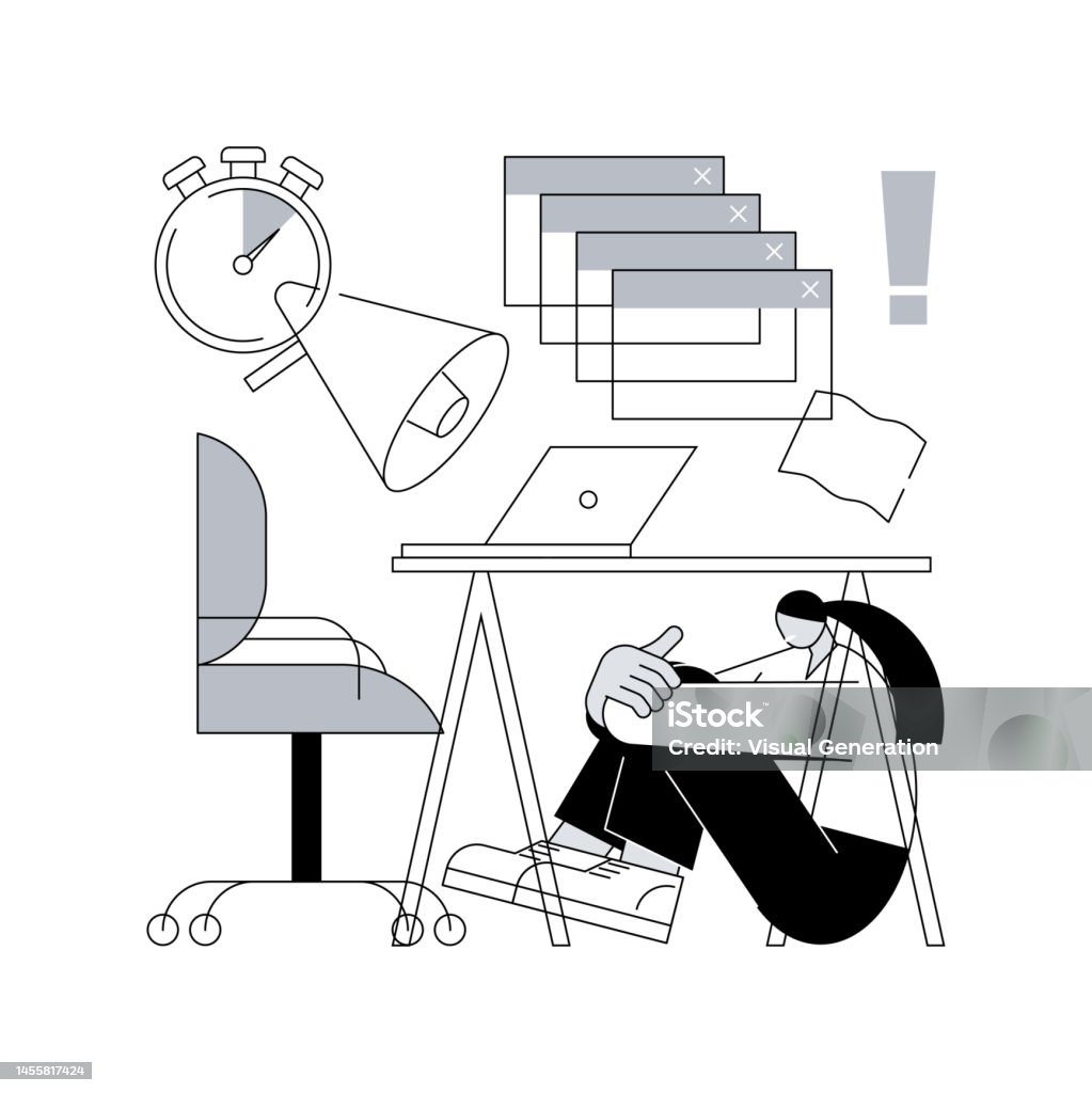 Abstract Work Stress Stress Abstract Concept Vector Illustration Stock Illustration ...