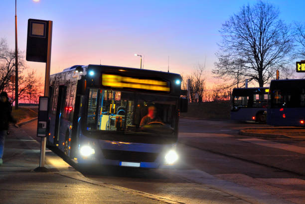 istock City Bus at Dusk 1455819720