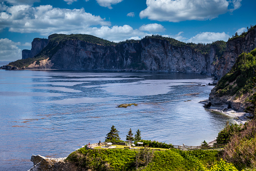 View of the famous Canadian Forillon National Park, at the outer tip of Gaspé Peninsula, situated in Quebec Gaspésie region.