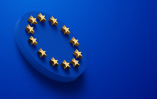 European Union symbol star circle shape background