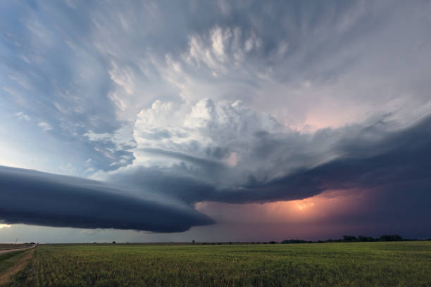 istock Supercell thunderstorm over a field in Nebraska 1455827267
