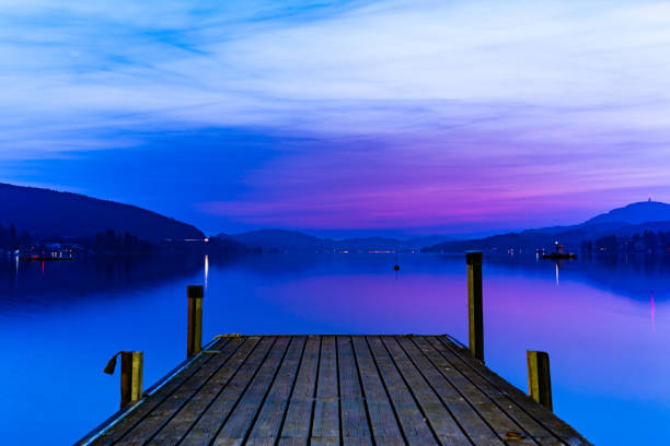 istock Sunrise at lake woerth in carinthia 1455828688