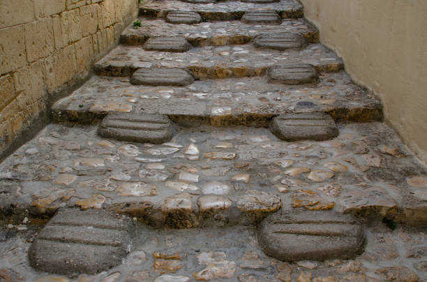 Scala rurale di Matera con rampe per lavori edili