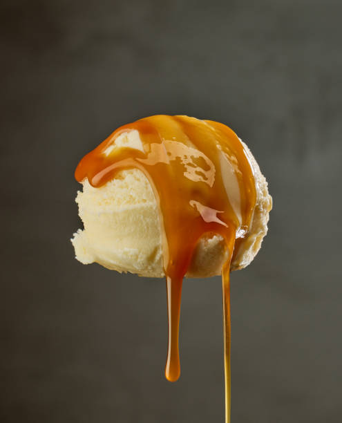 istock vanilla ice cream with caramel sauce 1455830260