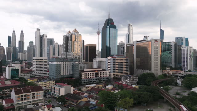 Aerial view of Kuala Lumpur city the capital city of Malaysia