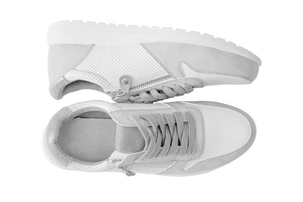 istock Sports shoes mockup top and side view. 1455831730
