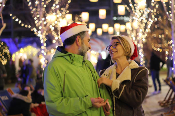 istock Mature couple enjoy in winter evening 1455837523