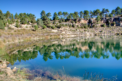 Una de las siete lagunas que forma parte de la Cañada del Hoyo en Cuenca.