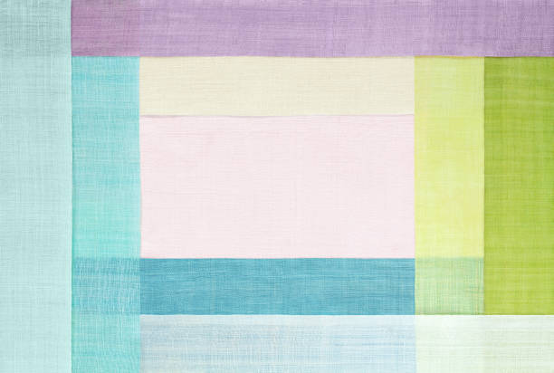 istock Korean traditional patchwork background of ramie fabric. Pastel tone. 1455849973