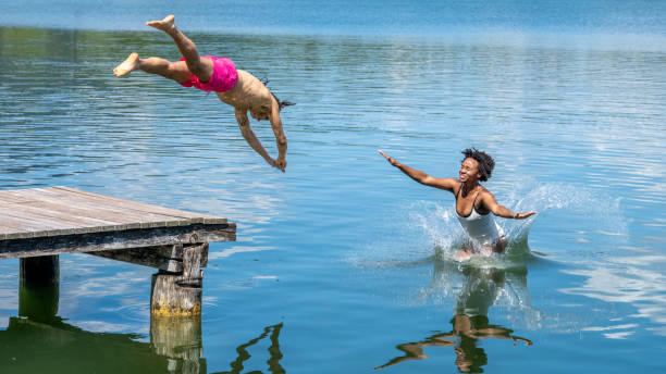 istock Couple enjoying the lake 1455850001
