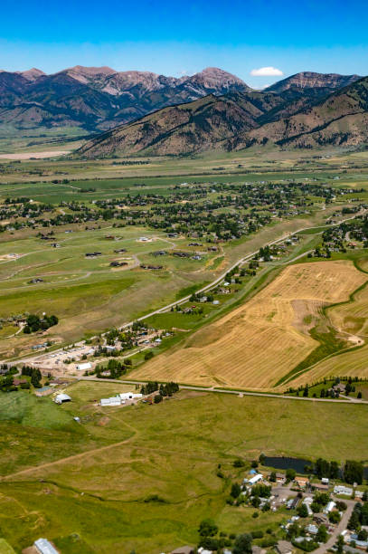 istock Earth from above, aerial landscape Bozeman Montana 1455851939