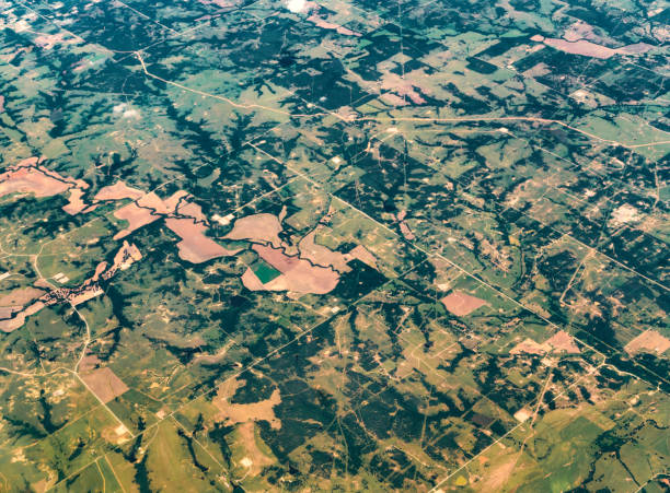 Earth from above, aerial landscape Montana