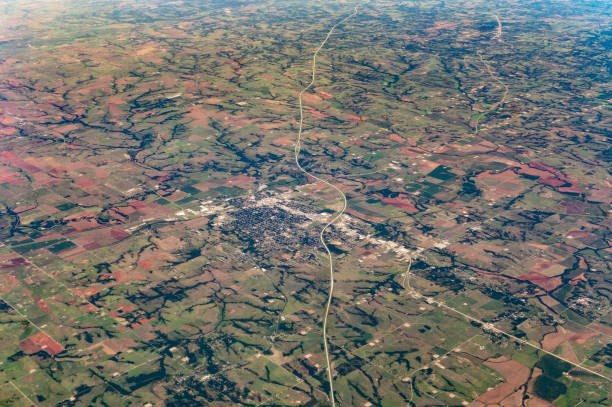 istock Earth from above, aerial landscape Montana 1455852395