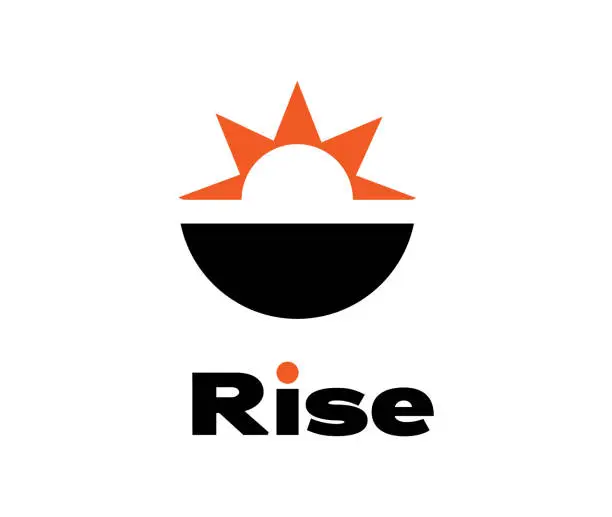 Vector illustration of Solar Sun Rise icon illustration