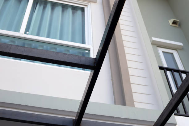 istock Steel roof structure. Build a room addition 1455869976