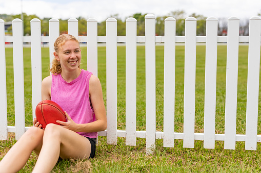 Teenage Girl Australian Rules Football