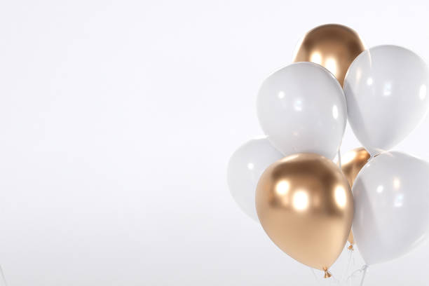 istock White and gold balloons arrangement on the side 1455883385
