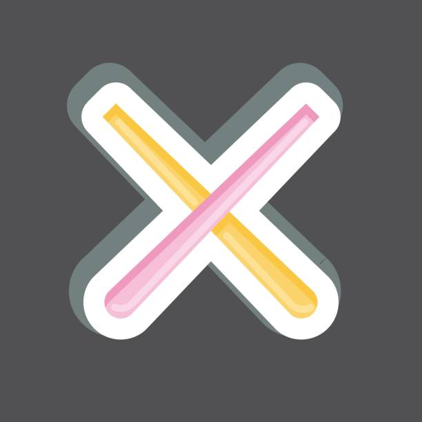 istock Sticker Pool Cue. related to Sports Equipment symbol. simple design editable. simple illustration 1455883602