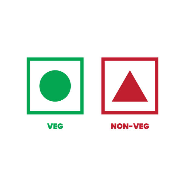 значки veg и non veg emoji - non veg stock illustrations