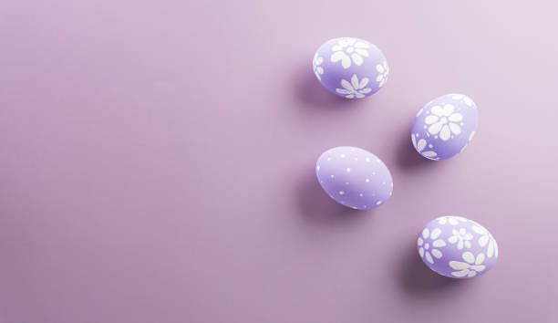 istock Happy easter! Colourful Easter eggs on pastel background. Decoration concept for greetings and presents on Easter Day celebrate time. 1455893838