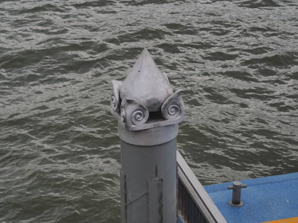istock Saturday pier silver gray and light river blue white. 1455897157