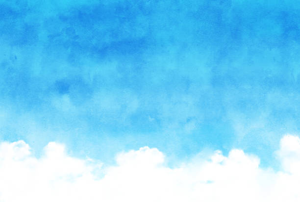 piękne błękitne niebo i chmury - cloud cloudscape sky blue stock illustrations