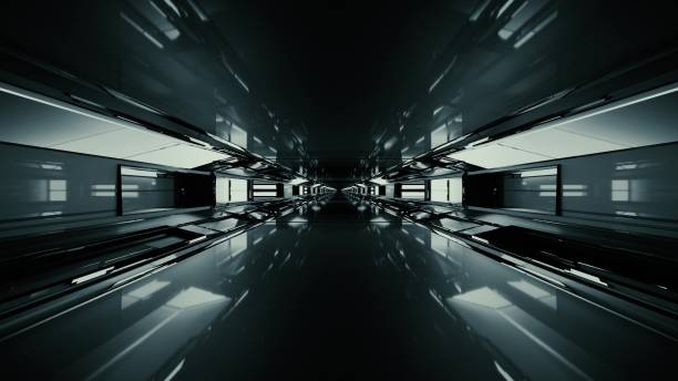 istock 3D rendering of a futuristic illuminated sci-fi tunnel 1455914406