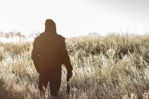 istock Silhouette of a man in nature 1455915417
