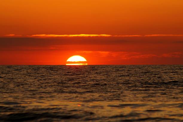 istock Picturesque sunset view over the sea 1455916298