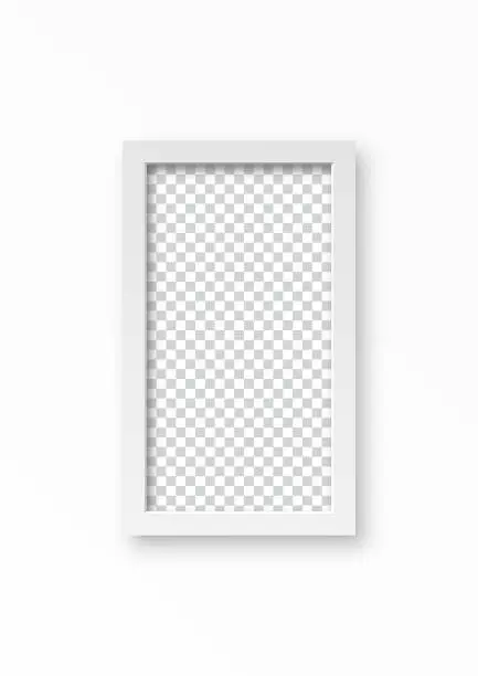 Vector illustration of Realistic white frame for paintings or photographs