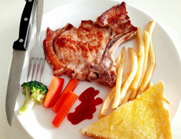 Pork Steak and fries.