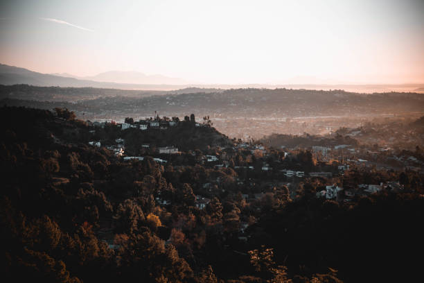 istock Beautiful sunrise over Hollywood Hills 1455920564