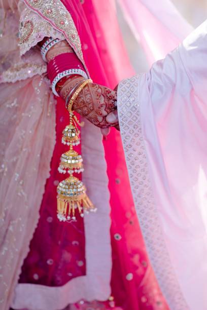 istock Indian lovebirds holding hands 1455920799