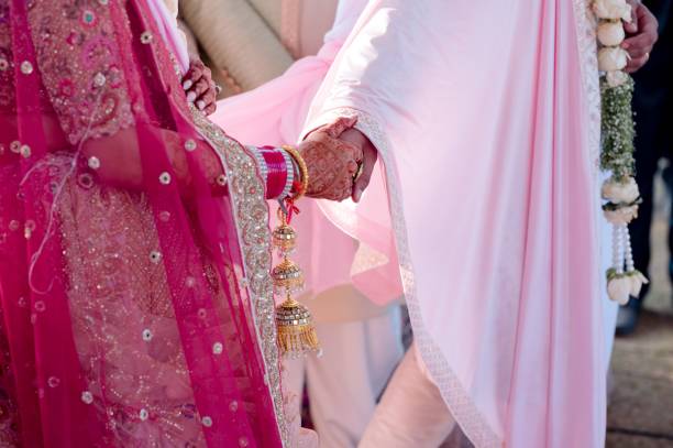 istock Indian lovebirds holding hands 1455920811