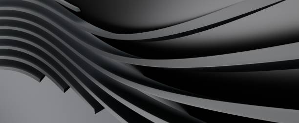 istock 3D rendered silver gray background with thin metallic stripes - dark wallpaper 1455922468