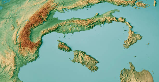 istock Italy Topographic Map 3D View Color 1455928040