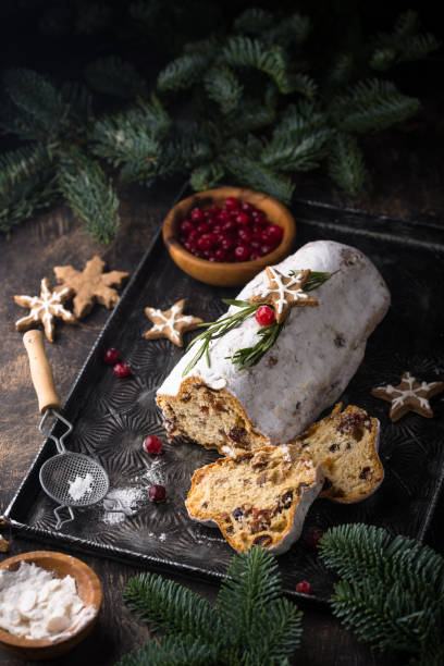 istock Stollen, traditional festive German Christmas cake 1455936863