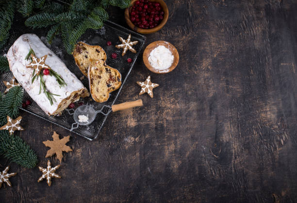 istock Stollen, traditional festive German Christmas cake 1455936908