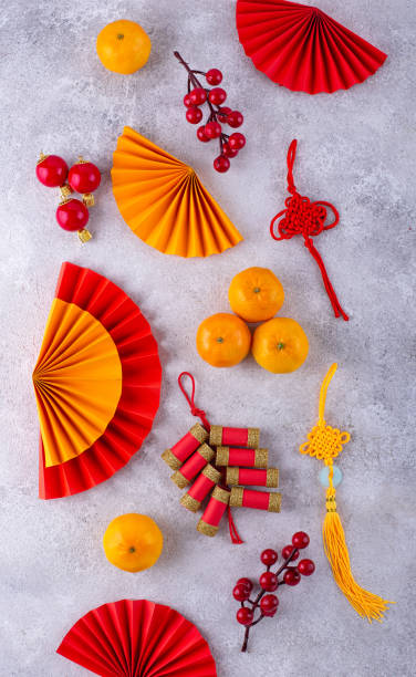 istock Chinese new year concept with red decoration. 1455937019