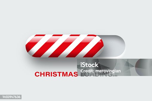 istock Christmas candy cane progress bar 1455947636