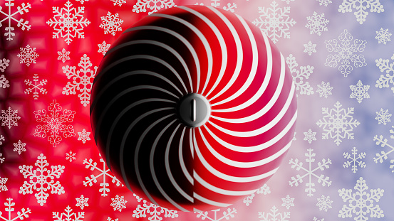 snowflake on the red to blue background
