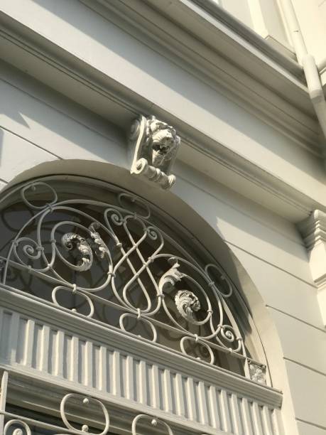 istock wall stucco roman decoration door 1455949760