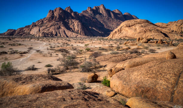 istock Mountain landscape in summer in Spitzkoppe Namibia 1455952122
