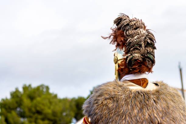 istock Roman general with his back turned. Imperial helmet with copyspace. 1455955263