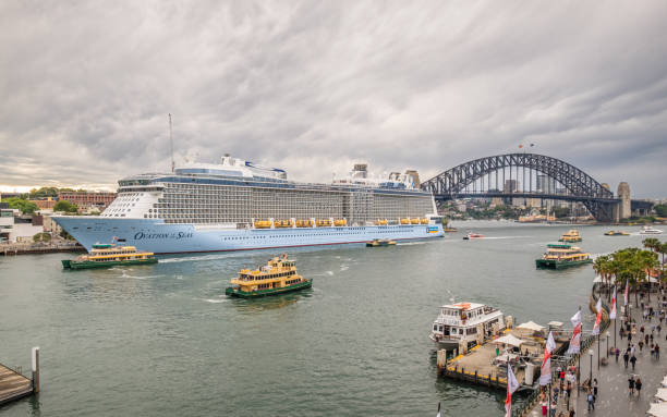 Ovation of the Seas at Circular Quay in Sydney stock photo