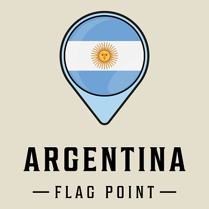 flag point argentina vector illustration template icon graphic design. maps location country sign or symbol