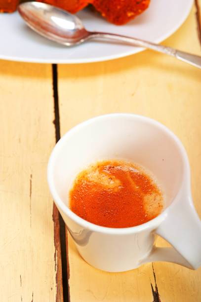 istock plum cake and espresso coffee 1455963593